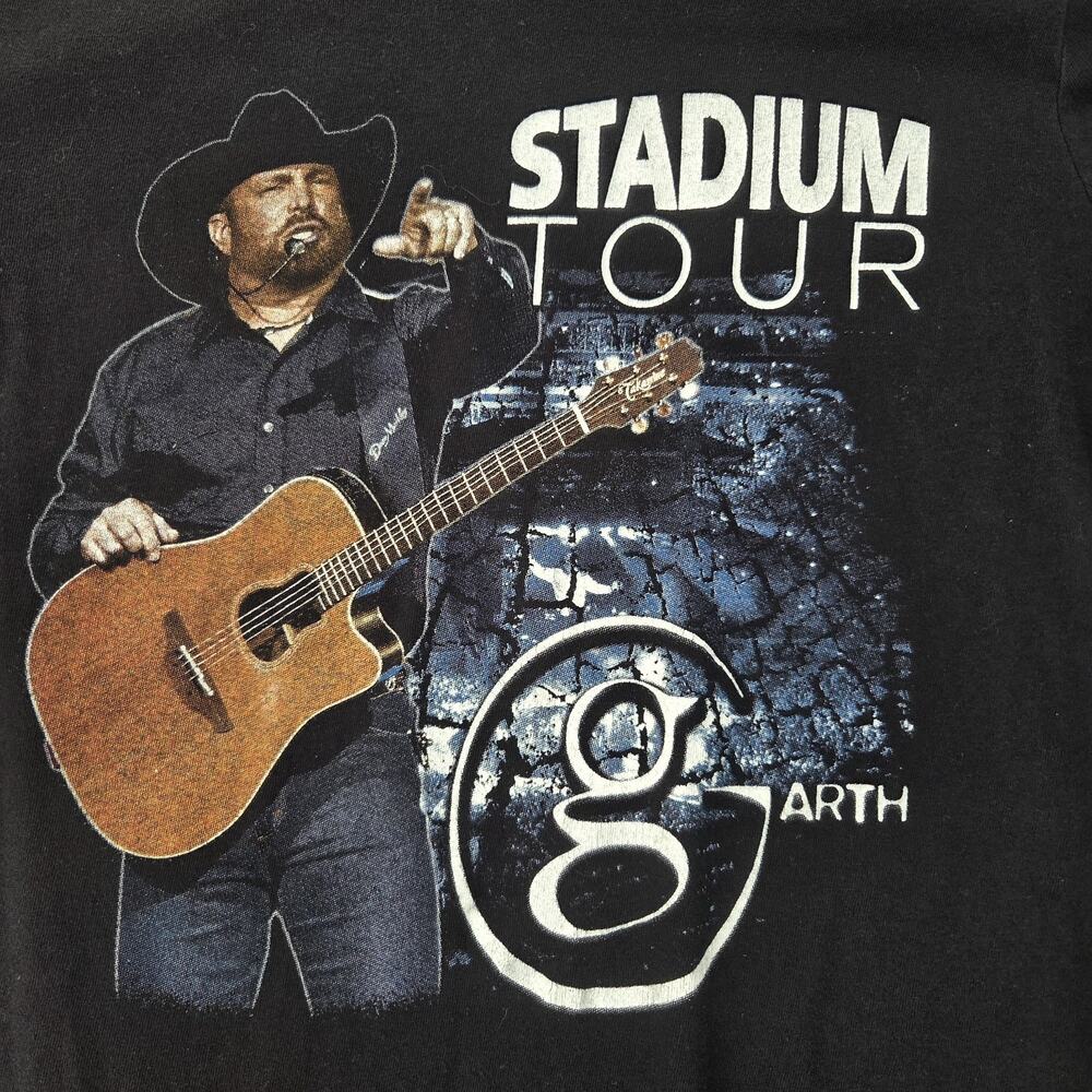 Garth Brooks Stadium Tour T Shirt Adult Medium Black 2019 Double Sided